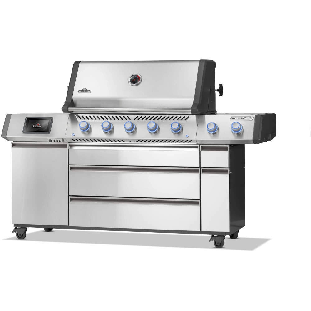 Napoleon Prestige PRO 665 Connected Gasgrill inkl. Drehspieß & elektrischer Räucherbox, Grillrost aus, Detailansicht 9