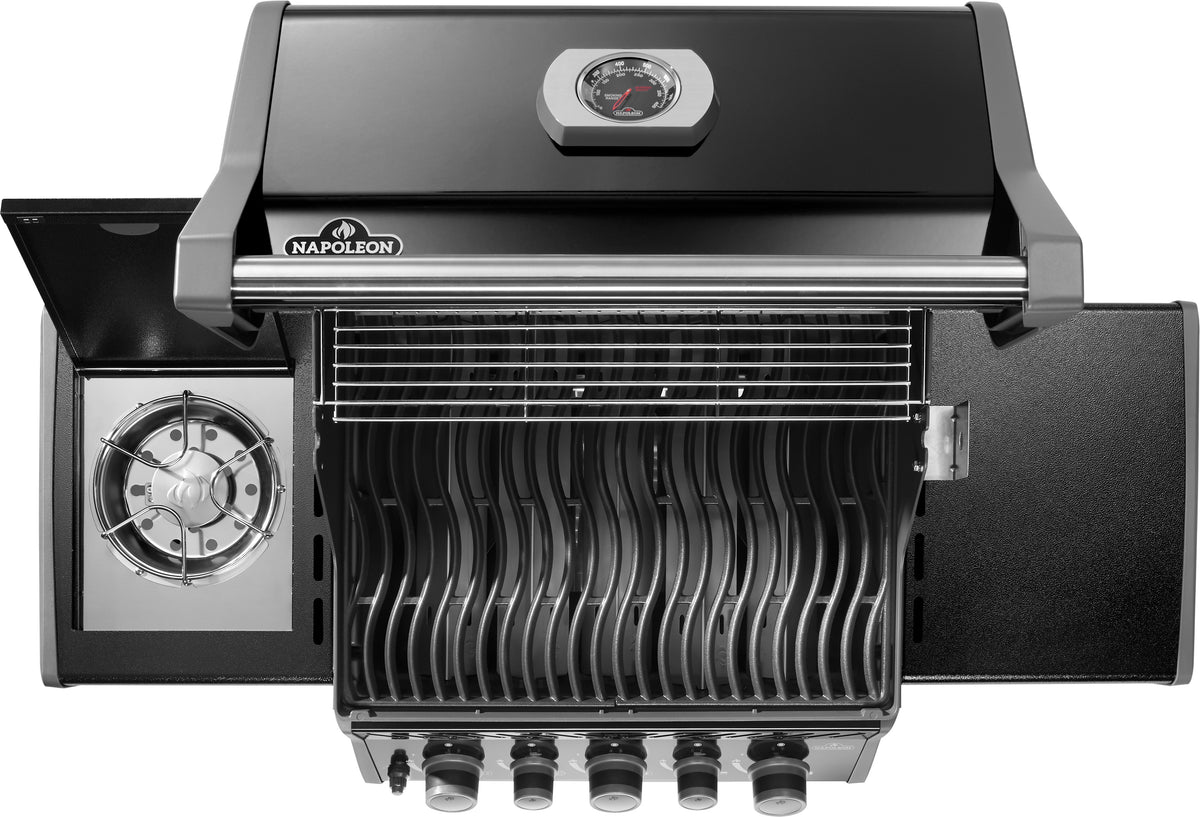 Napoleon Rogue 425, mit Heck- & Seitenbrenner inkl. Drehspieß (neustes Modell 2026), Grillrost aus, Detailansicht 12