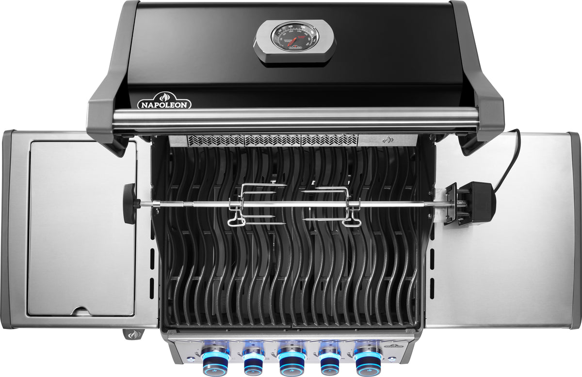 Napoleon Rogue PRO-S 425 mit Gußrosten, Schwarz, inkl. Drehspieß, Detailansicht 6