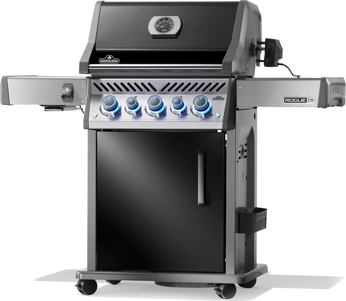 Napoleon Rogue PRO-S 425 mit Gußrosten, Schwarz, inkl. Drehspieß, Detailansicht 1