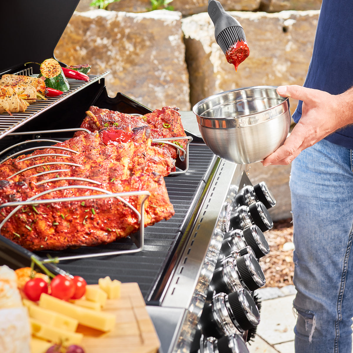 Rösle VIDERO G6-S Vario+ schwarz 50 mbar, Grillrost aus Gusseisen, für 1 - 20 Personen, Detailansicht 10