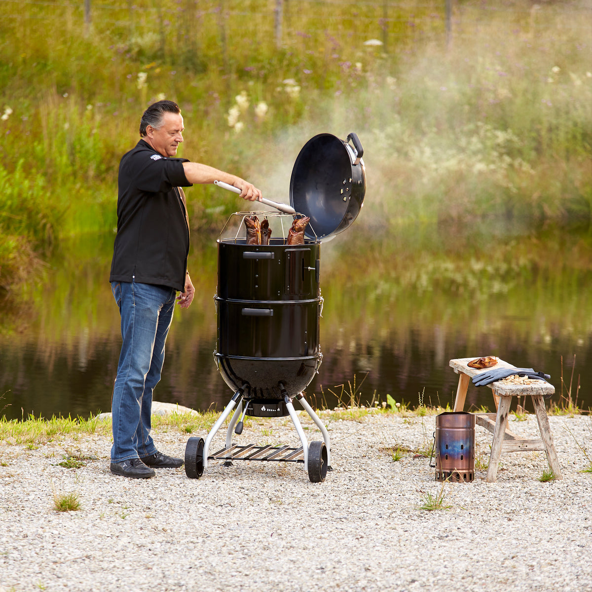 Rösle Smoker No.1 F50-S schwarz (Ø 50 cm), Detailansicht 7
