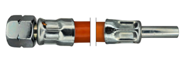 TGO MD-Schlauch 6, 3x3, 5mm; G1/ 4“LH-ÜMxRS 8mm; 1, 5m