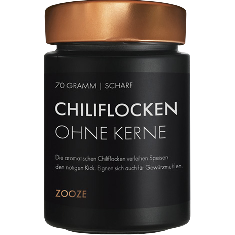 Zooze Chiliflocken ohne Kerne, 70g, Gewürz
