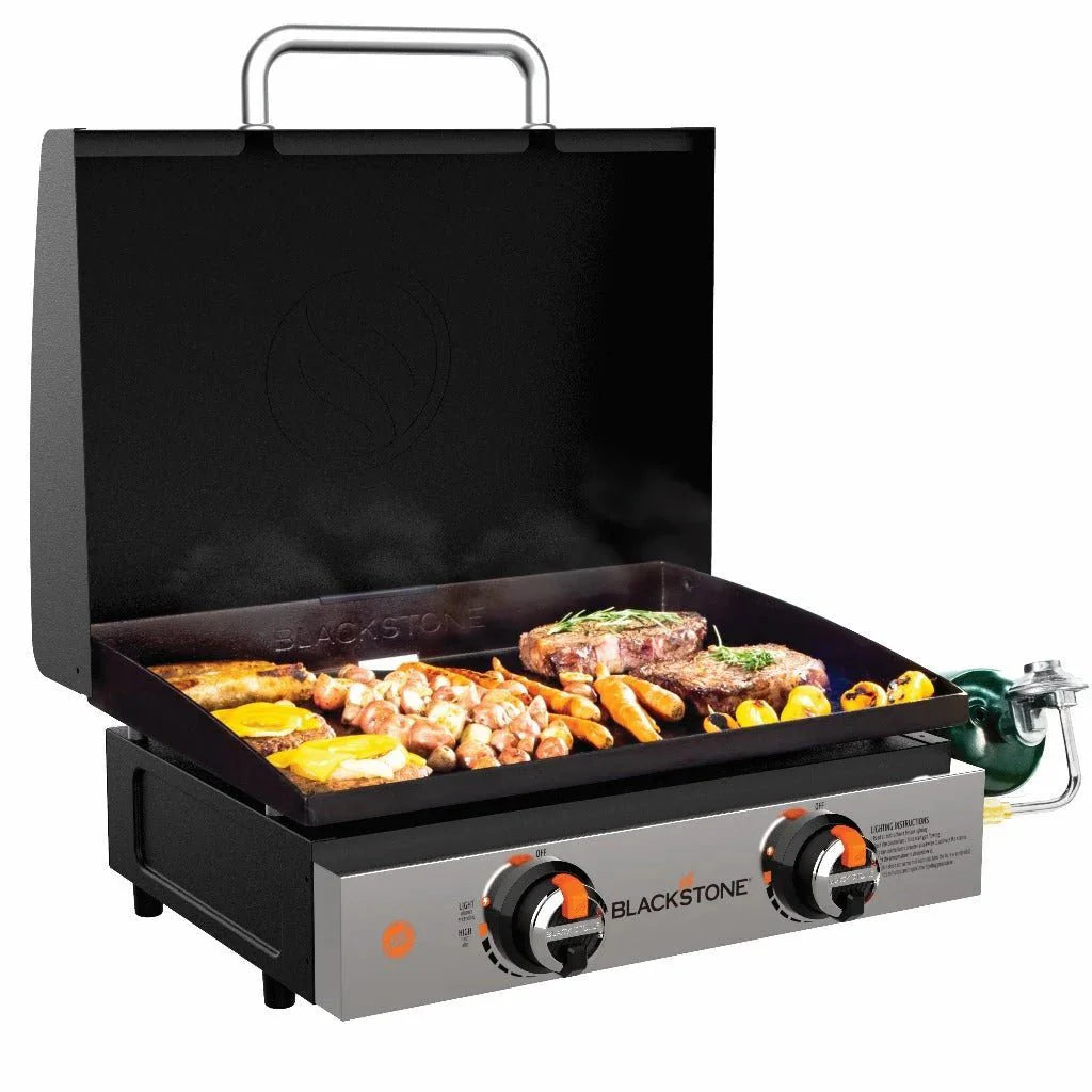 Blackstone 22″ Griddle Tischgrill mit 2 Brennern inkl. Deckel, für 1 - 5 Personen