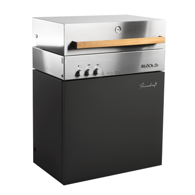 Flammkraft Block Ds Generation 5, Tiefumbra, Grillrost aus Edelstahlguss, für 1 - 15 Personen
