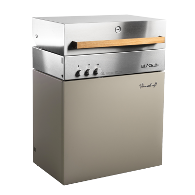 Flammkraft Block Ds Generation 5, Taupe, Grillrost aus Edelstahlguss, für 1 - 15 Personen
