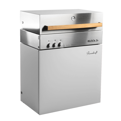 Flammkraft Block Ds Generation 5, Lichtgrau, Grillrost aus Edelstahlguss, für 1 - 15 Personen