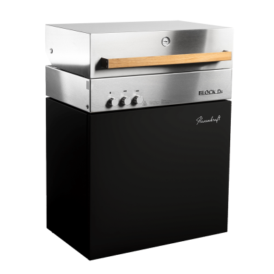 Flammkraft Block Ds Generation 5, Elfenbeinschwarz, Grillrost aus Edelstahlguss, für 1 - 15 Personen
