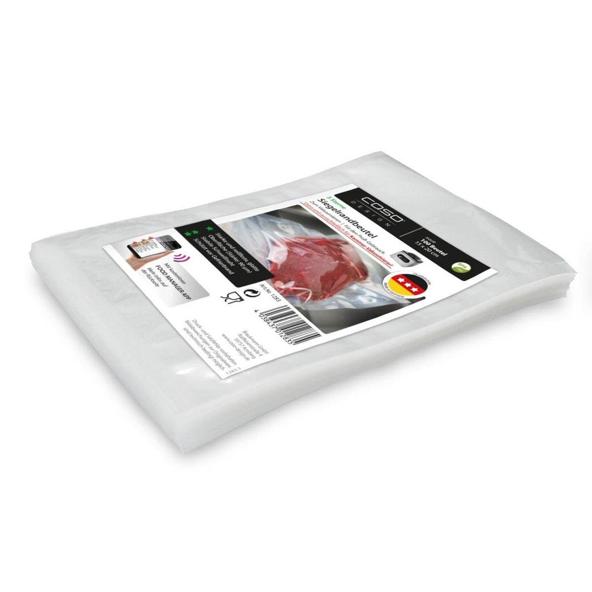 Caso Design Siegelrandbeutel, 15x20cm 100Stk.