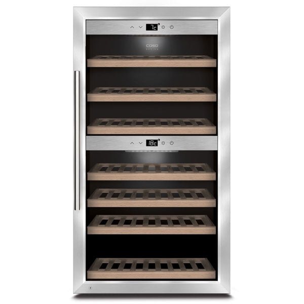 CASO WineComfort 660 Smart Weinkühlschrank, 66 Flaschen, 2 Zonen, WLAN - Ansicht 1