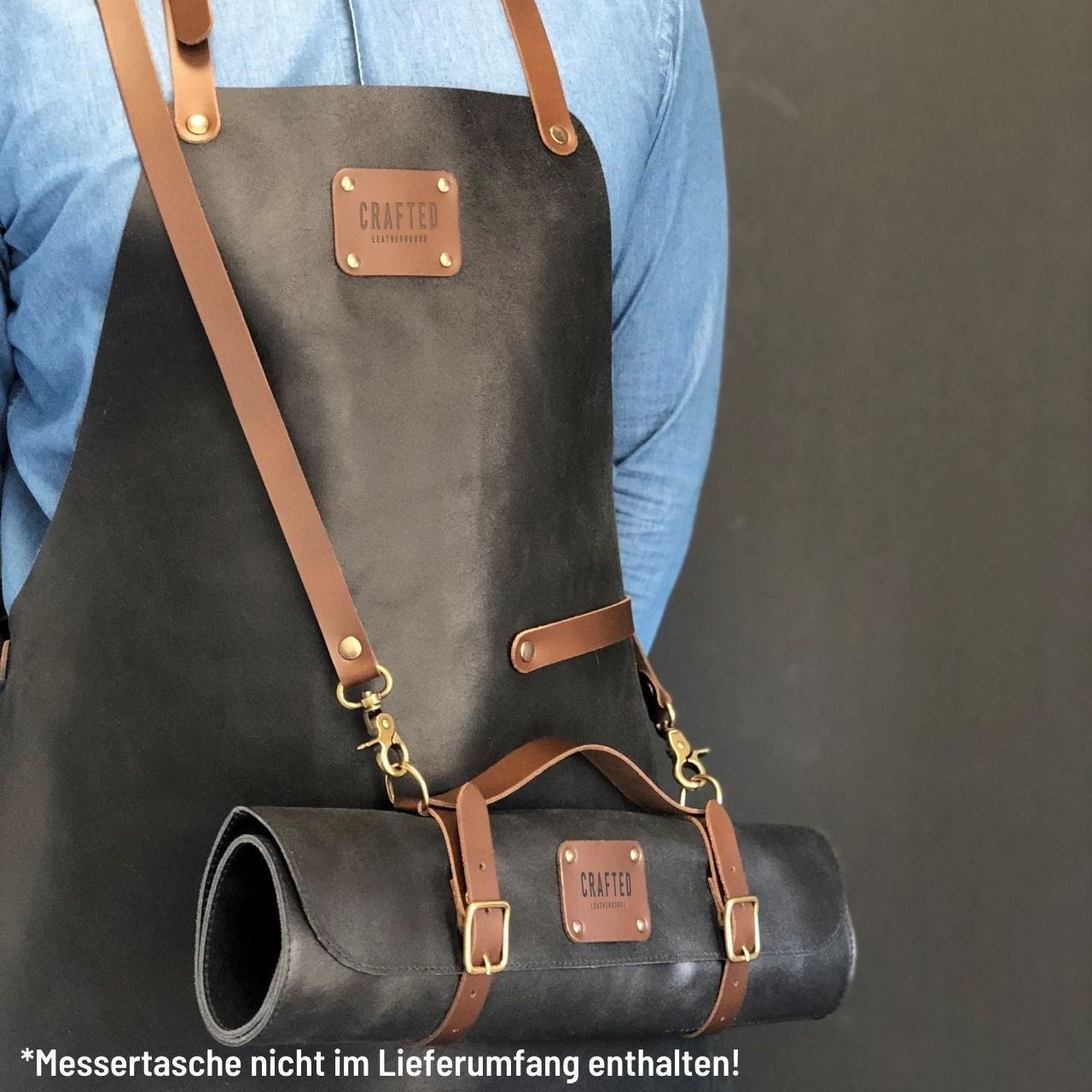 crafted Lederschürze, Schwarz