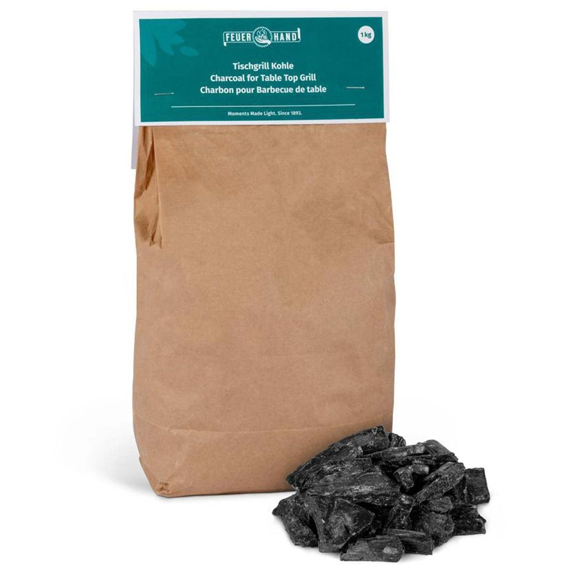 Feuerhand Tischgrill Kohle, 1kg, Campingzubehör