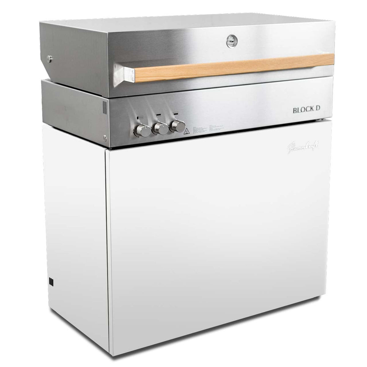 Flammkraft Gasgrill Block D Gen.5 Elfenbeinweiß, Detailansicht 1