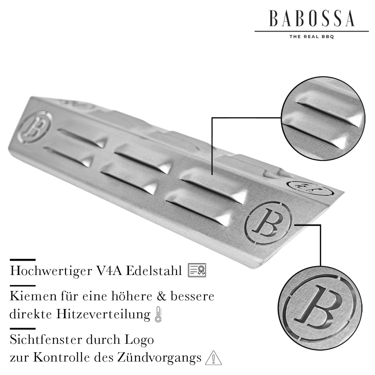 BABOSSA Flammschutzblech, Enders Monroe 4 bis 2025, Grillzubehör, Detailansicht 3