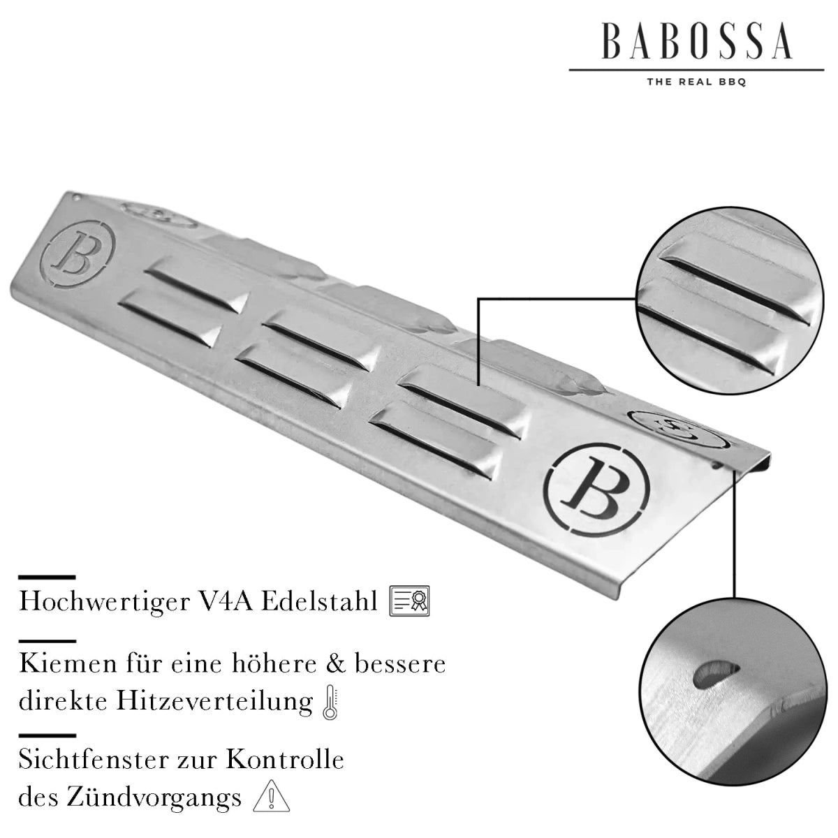 BABOSSA Flammschutzblech, Enders Seattle, Grillzubehör, Detailansicht 3