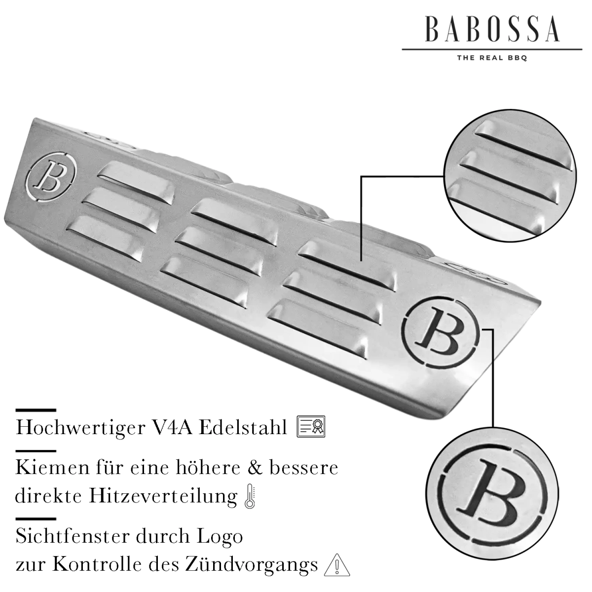 BABOSSA Flammschutzblech, Enders Kansas Turbo, Grillzubehör, Detailansicht 4