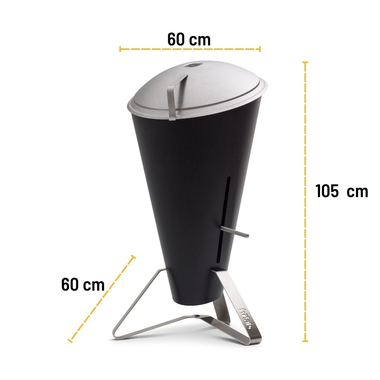 Höfats CONE Holzkohlegrill, Ø 50 cm Grillfläche, Grillrost aus Edelstahl, für 1 - 8 Personen, Detailansicht 11