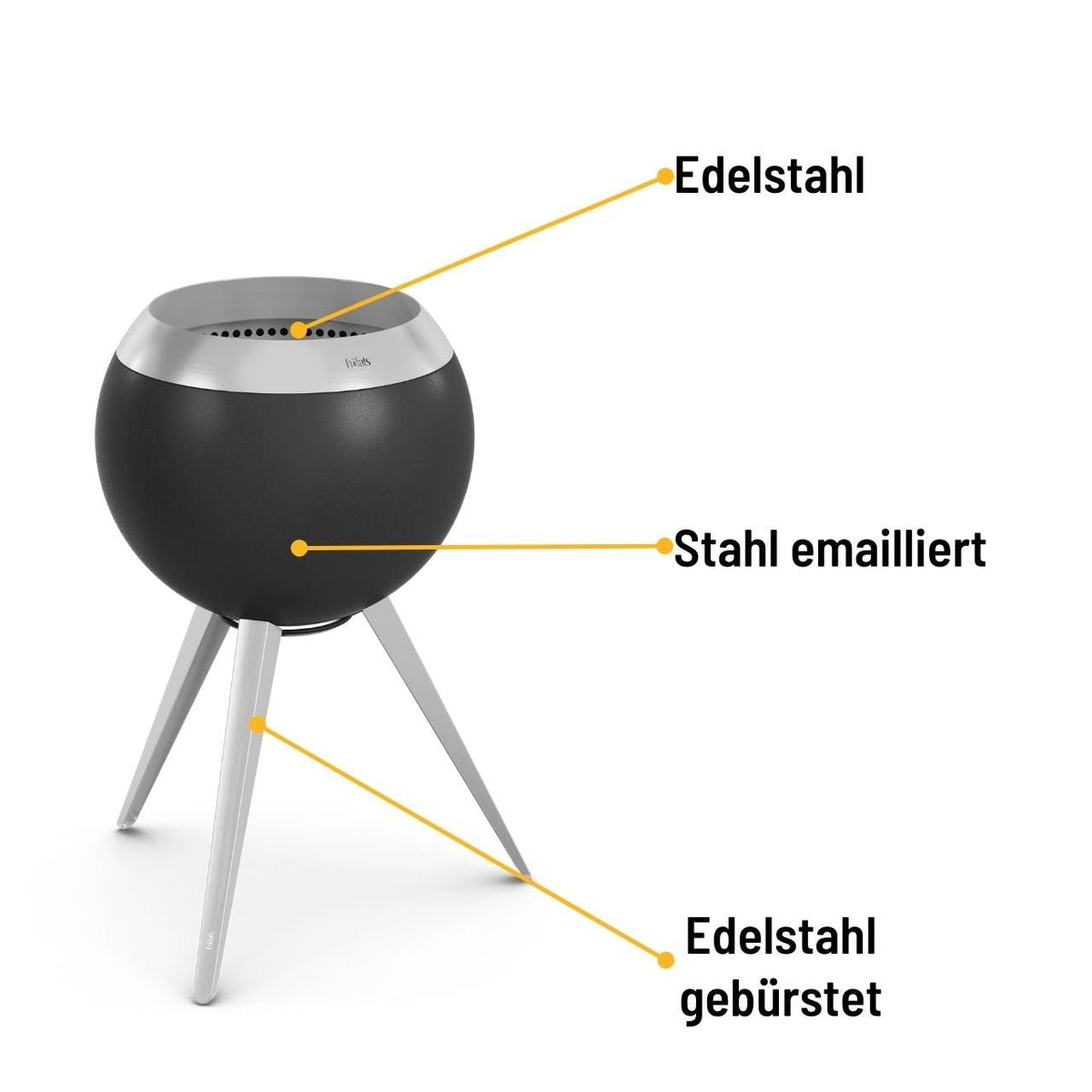 Höfats MOON 45 Feuerschale mit hohem Fuß, Detailansicht 6