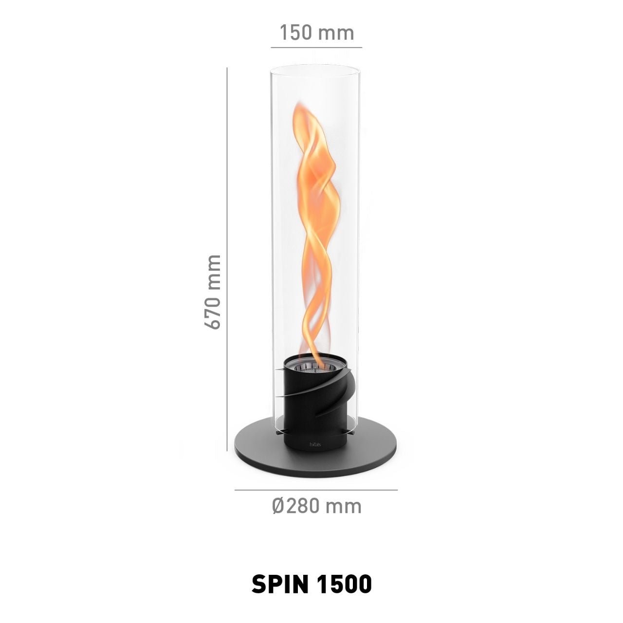 Höfats Spin 1500 Tischfeuer schwarz, Detailansicht 7