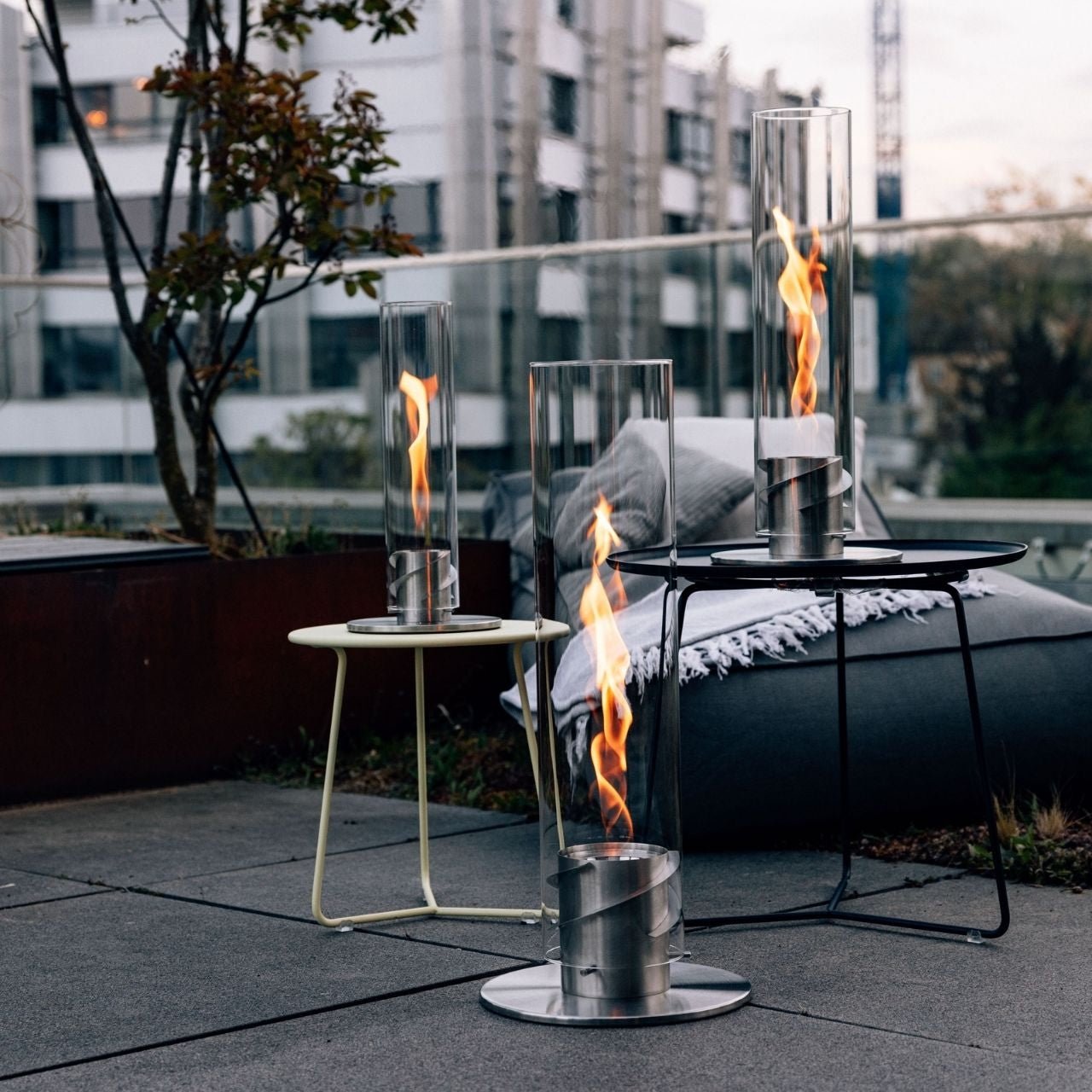 Höfats Spin 900 Tischfeuer silber, Detailansicht 4