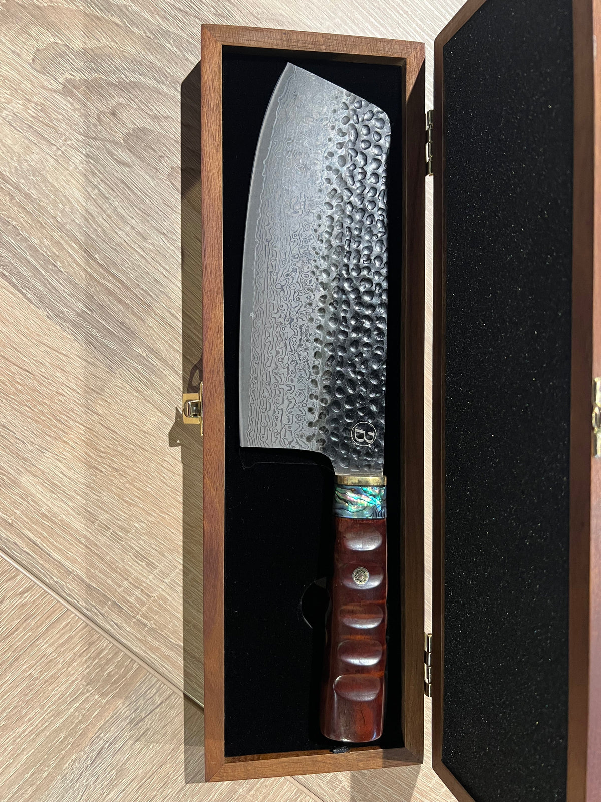 BABOSSA Heritage Chai Dao mit Griff aus Wüsteneisenholz, Messer, Detailansicht 3