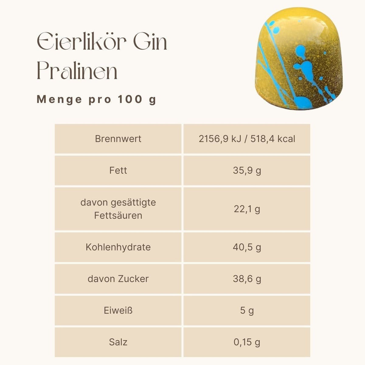 Keller`s Kellers Eierlikörpralinen 3er Pack, Detailansicht 2