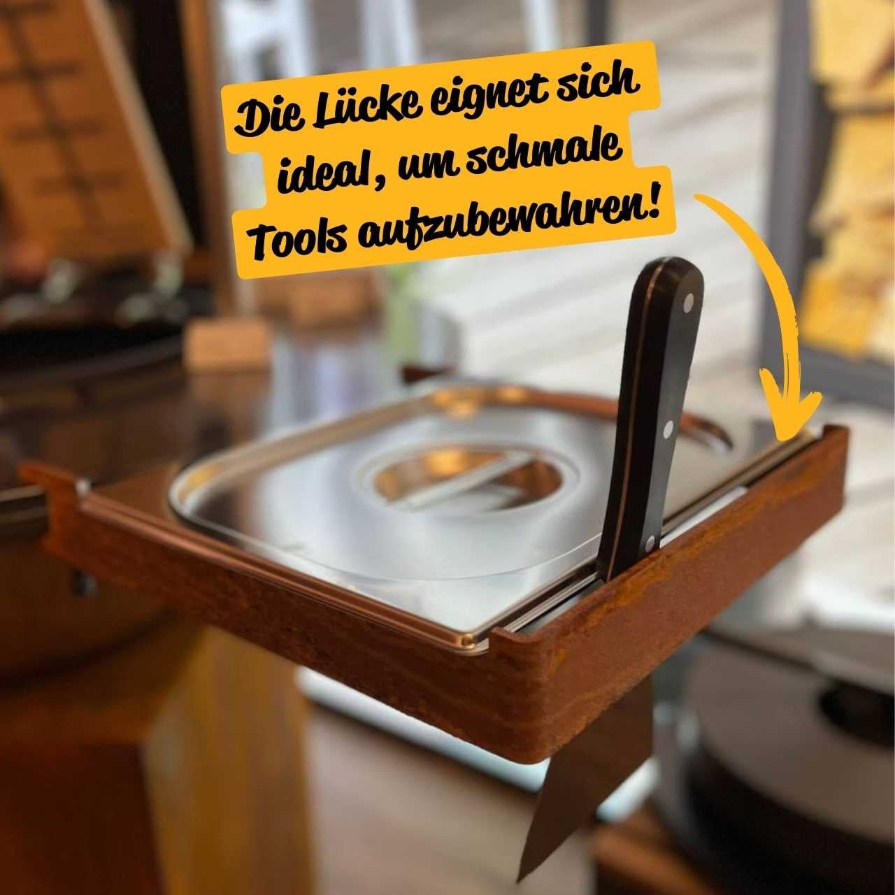 Manax Grillbar Halterung Ofyr Black- Set lackiert, Detailansicht 3