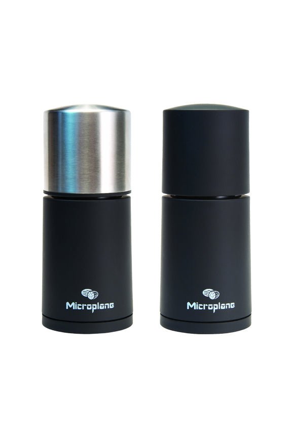 Microplane Gewürzmühle 2in1 Schwarz & Edelstahl