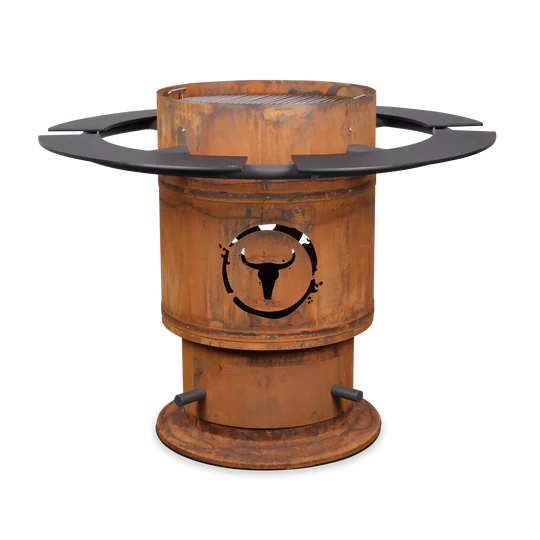 Moesta Bandit FirePlace inkl. Ablagen PaperPlank schwarz und BBQ-Disk, Feuertonne