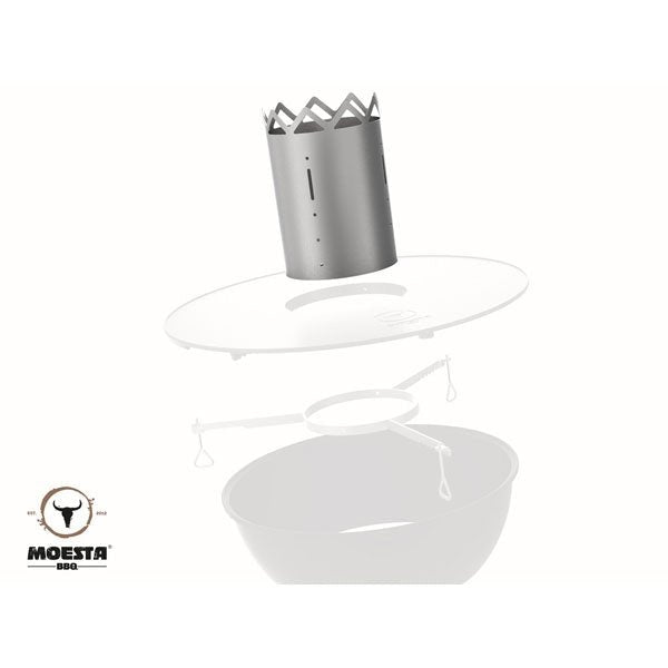 Moesta WOK'N BBQ Kamin für BBQ Disk, Grillzubehör