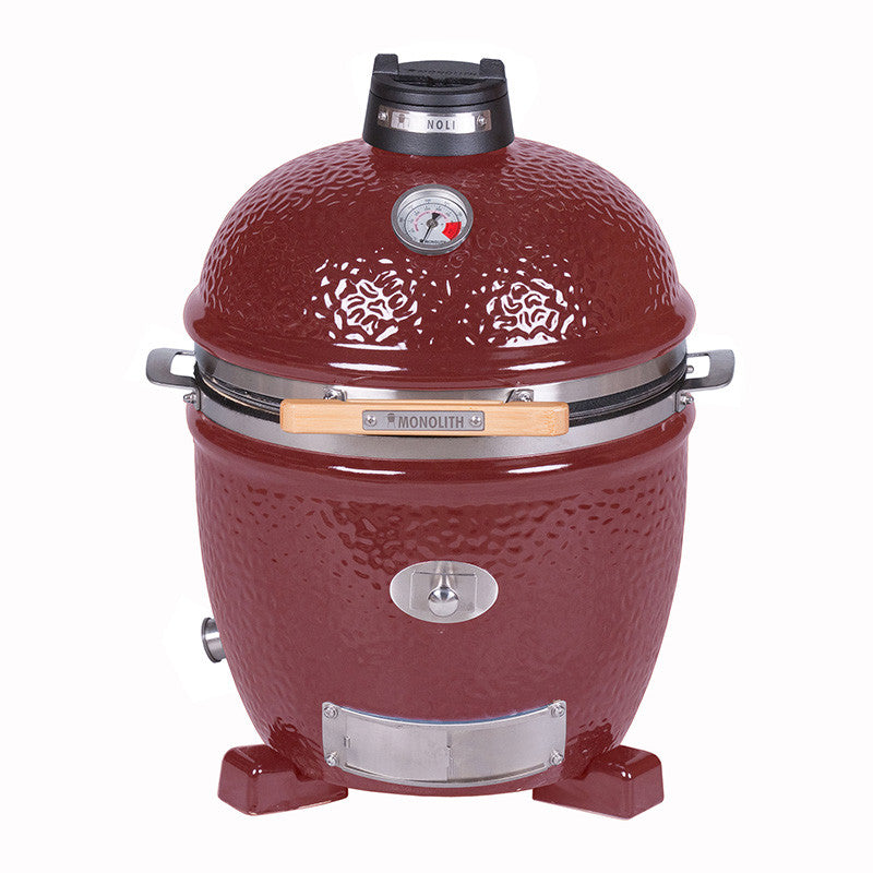 Monolith Junior Pro 2.0, Rot ohne Gestell, Grillrost aus Edelstahl, für 1 - 3 Personen