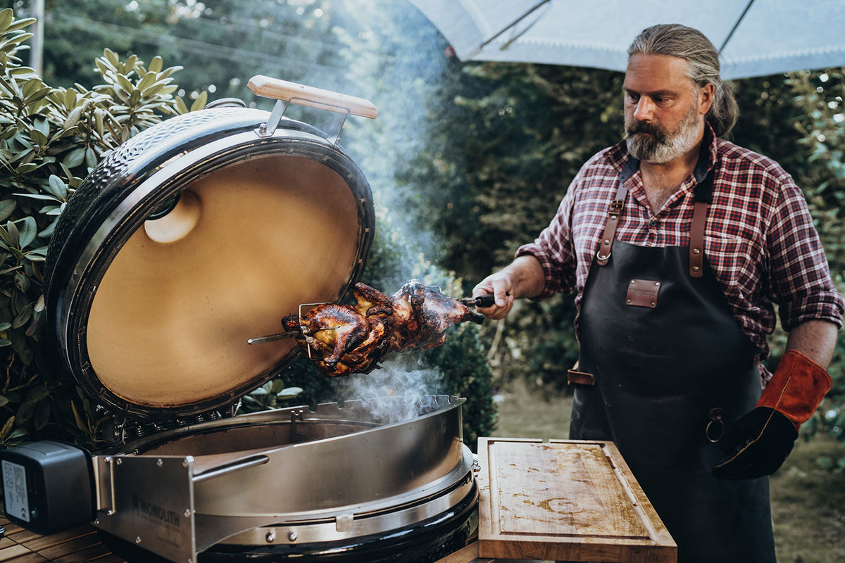 Monolith LeChef Pro 2.0, Schwarz, Grillrost aus Edelstahl, für 1 - 12 Personen, Detailansicht 5
