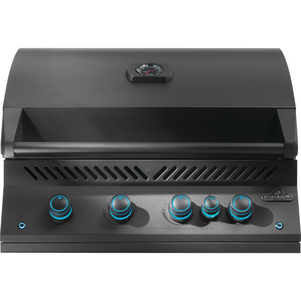 Napoleon 700-Series 32", Mattschwarz, Einbaugrill, inkl. Drehspieß, Grillrost aus Edelstahl, für 1 - 12 Personen