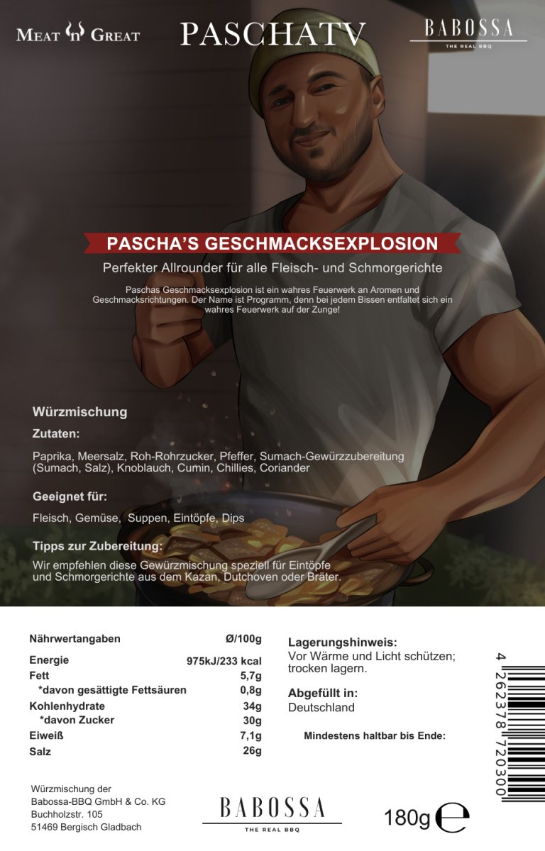 BABOSSA Pascha´s Geschmacksexplosion| Kazan Gewürz| PaschaTV| 180g Beutel