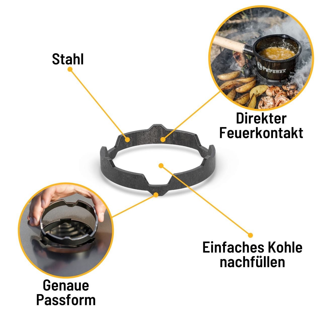 Petromax Kochaufsatz für Atago Grillplatte, Grillzubehör, Detailansicht 3