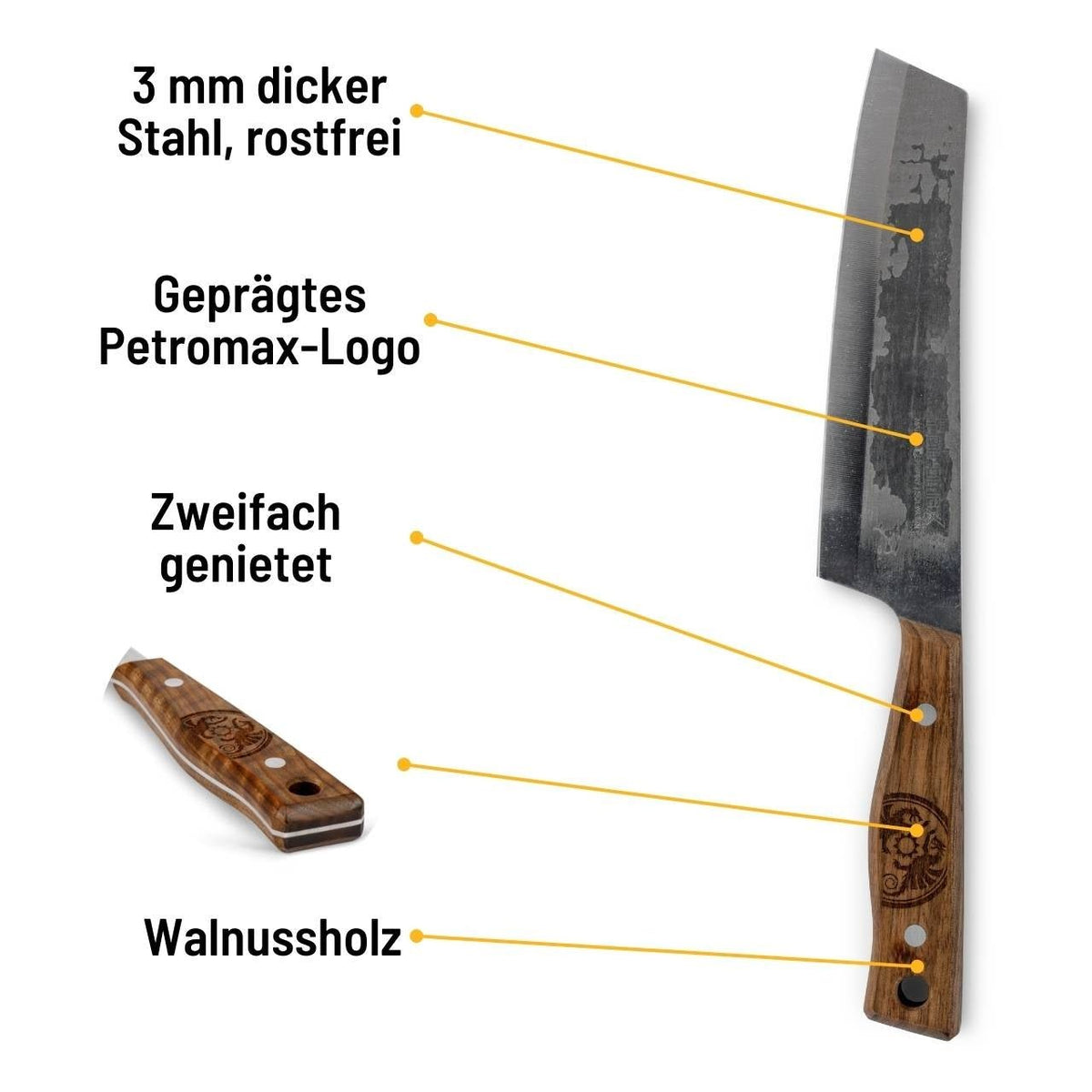 Petromax Kochmesser, 17 cm, Messer, Detailansicht 1