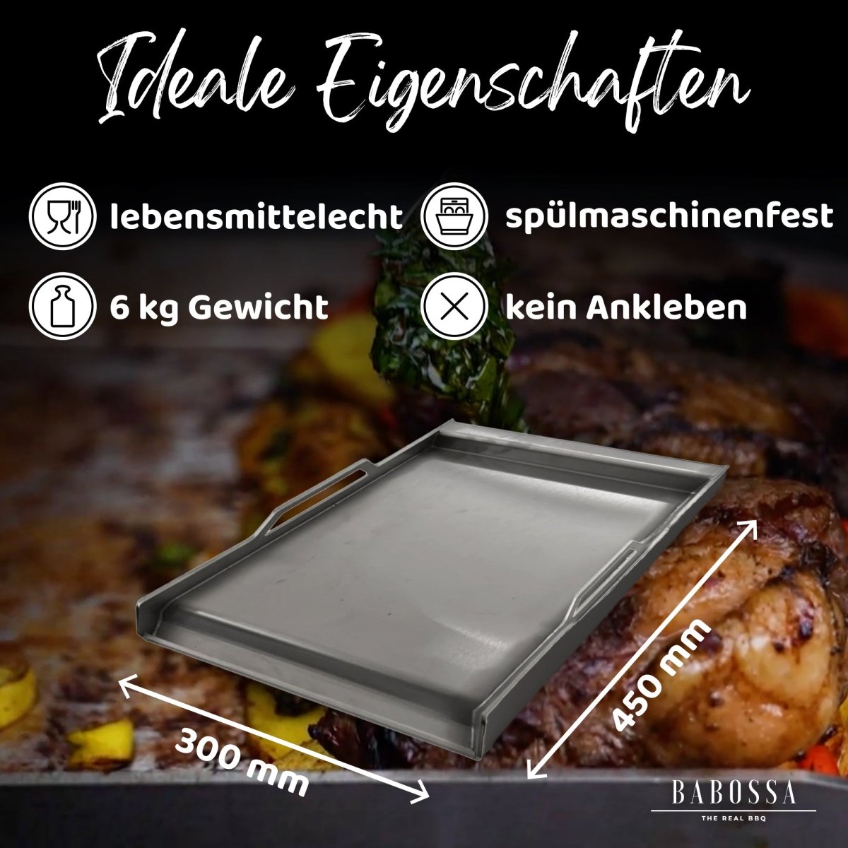 BABOSSA Plancha 2.0, Universal Large, Grillzubehör, Detailansicht 2
