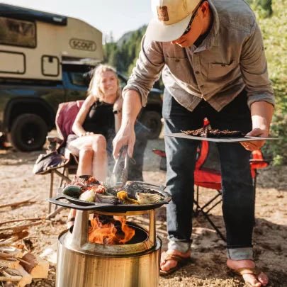 Solo Stove RANGER Gusseisen-Grillrost mit Aufsatz, Detailansicht 1