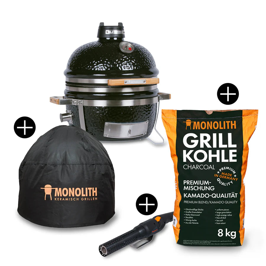 Monolith Starterset ICON, Grillrost aus Edelstahl, für 1 - 3 Personen