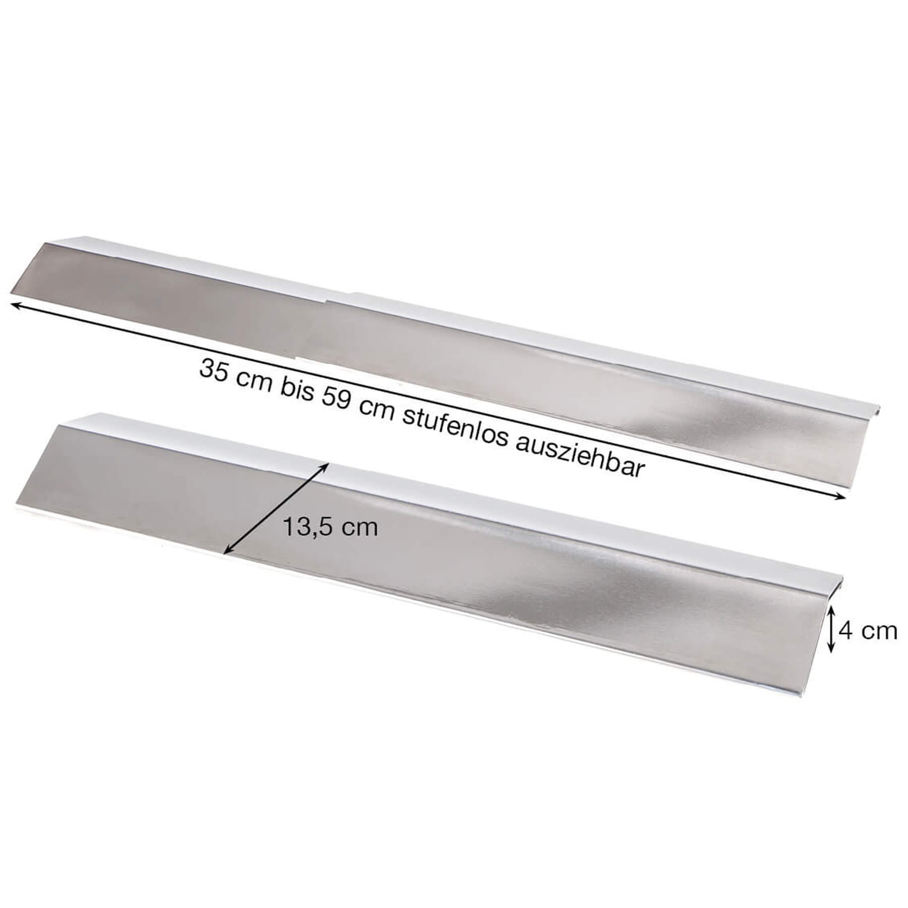 ALL'GRILL ALL’GRILL Universal Flammschutzblech, ausziehbar 13, 5cm, Ersatzteil
