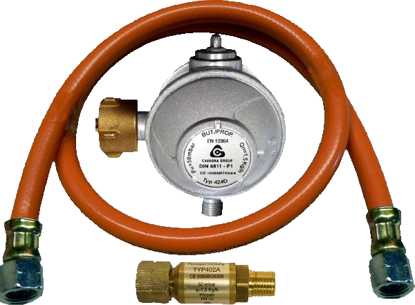 TGO Anschlußgarnitur, Gewerblich Gasflasche 1/ 4"L 50mbar