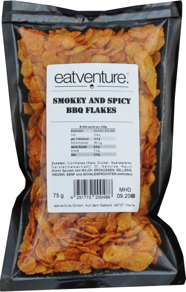 Eatventure BBQ Flakes, Smoky & Spicy 75g, Lebensmittel