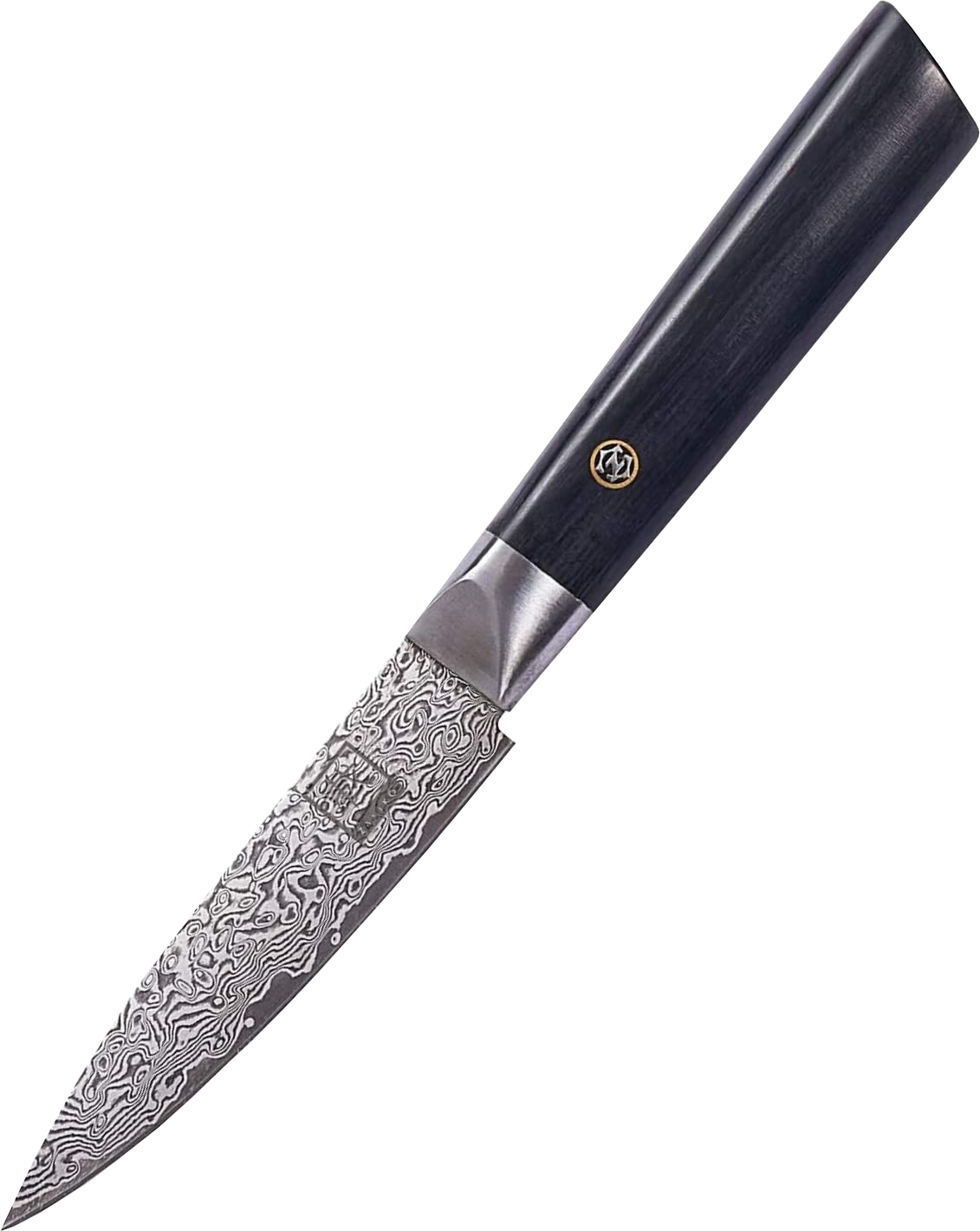 Zayiko Damast Officemesser, "Black Edition"-Serie, Messer, Detailansicht 2