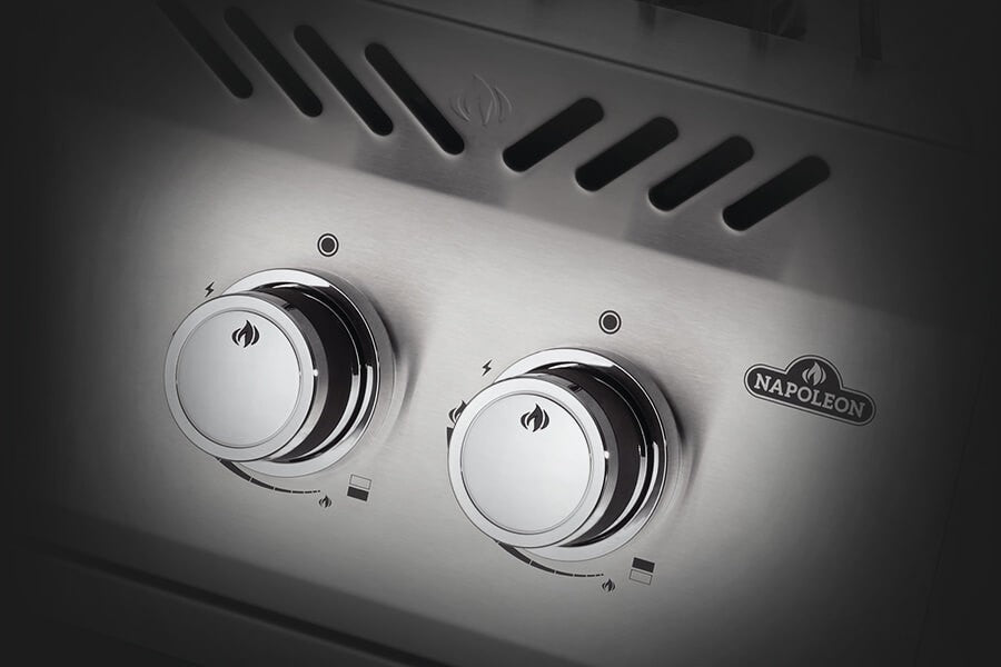 Napoleon 500er Serie doppelter Seitenbrenner, Built-, Grillrost aus Edelstahl, Detailansicht 3