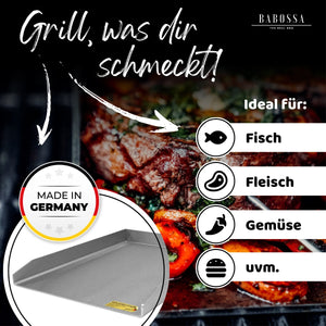 Babossa Plancha für Rösle Blazeflame| 33 x47, 6 cm, Grillzubehör, Detailansicht 1