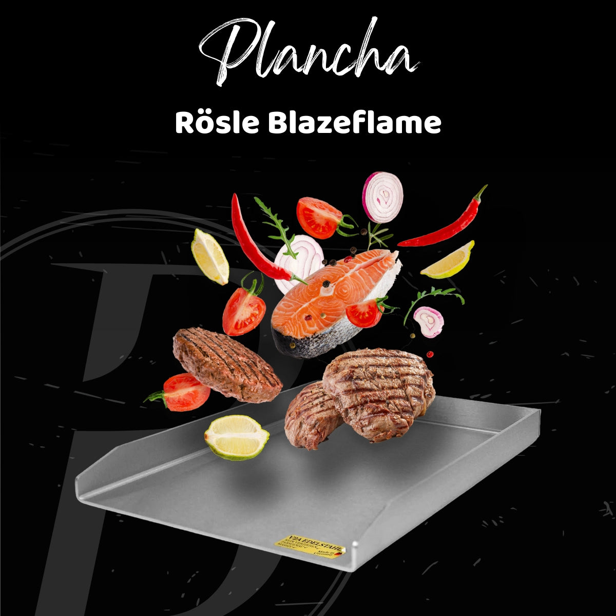Babossa Plancha für Rösle Blazeflame| 33 x47, 6 cm, Grillzubehör