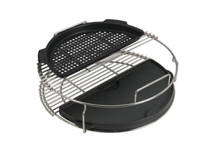 Big Green Egg Gelochte halbrunde Grillplatte für den EGGspander XLarge, Keramikgrill, Detailansicht 1