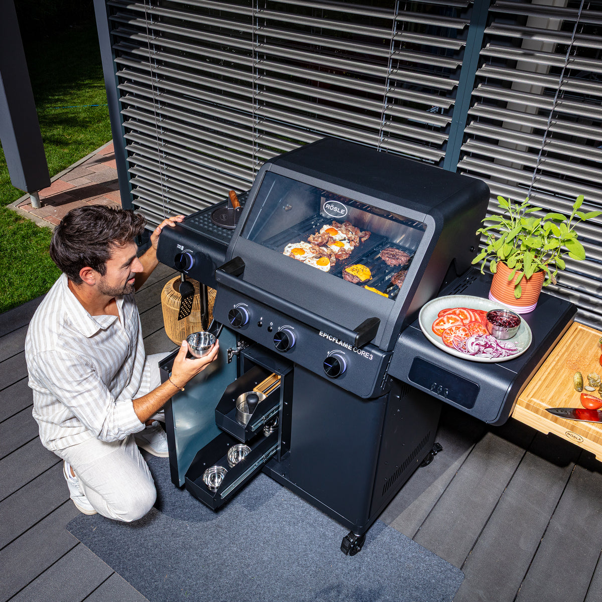 Rösle Epicflame Core 3| Neustes Modell, Grillrost aus Gusseisen, für 1 - 6 Personen, Detailansicht 4