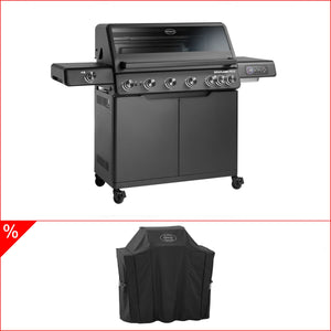 Rösle EPICFLAME Pro 6 Gasgrill inkl. Abdeckhaube, Grillbundle
